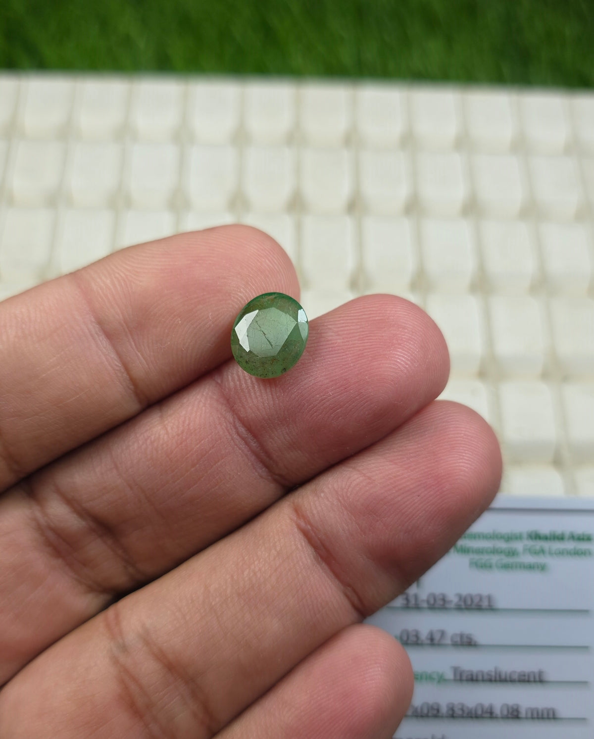 Natural Zamurd Stone With Lab Certificate