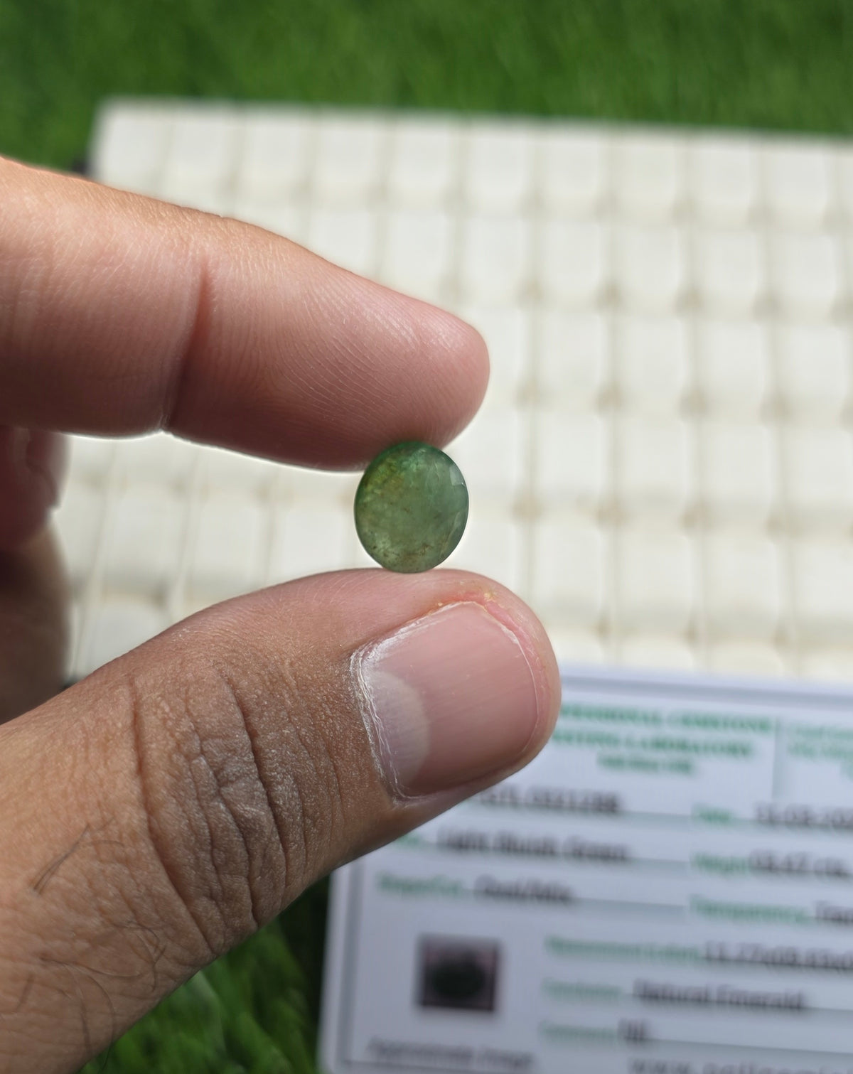 Natural Zamurd Stone With Lab Certificate