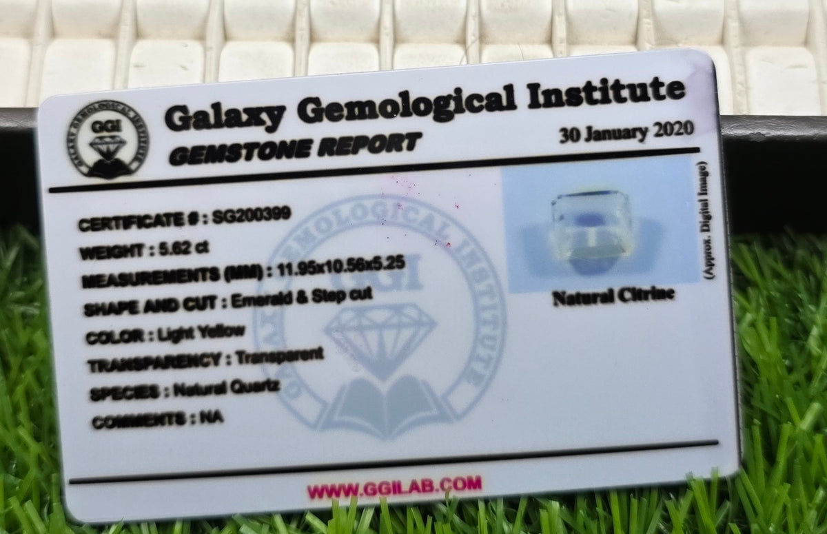 Natural Citrine Stone With Lab Certificate