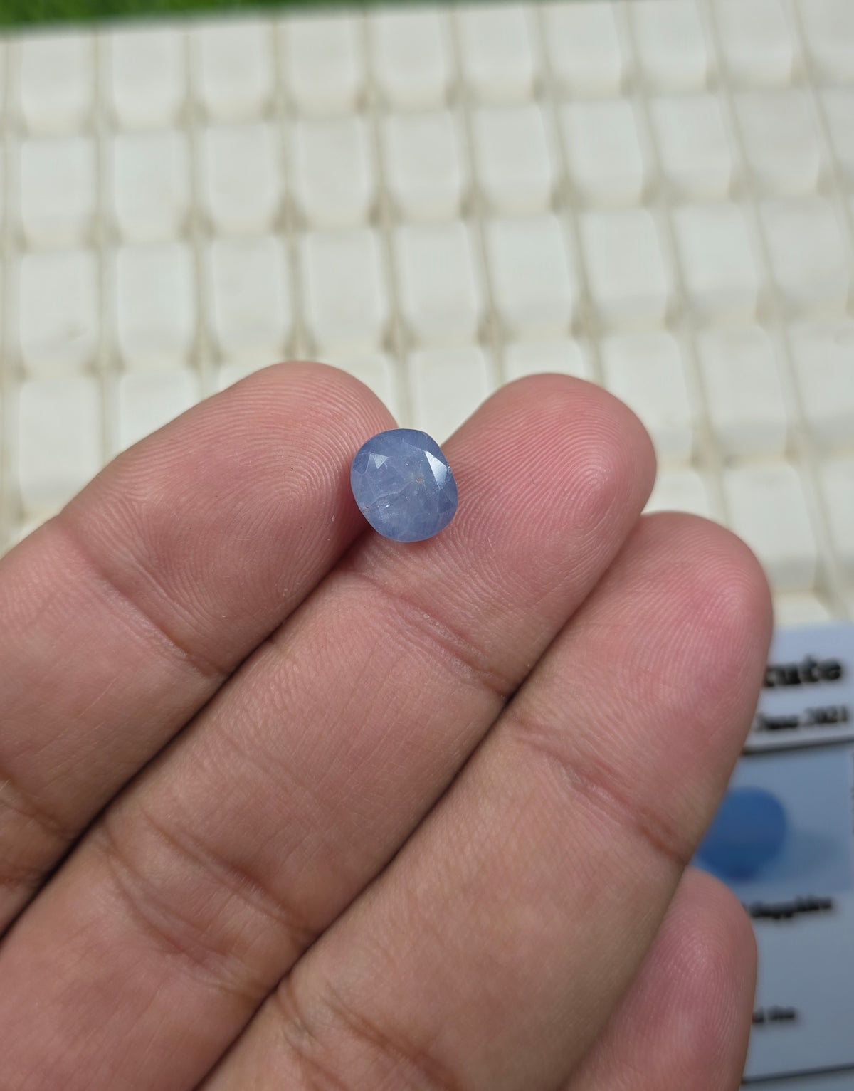 Natural Ceylon Neelam Stone With Lab Certificate