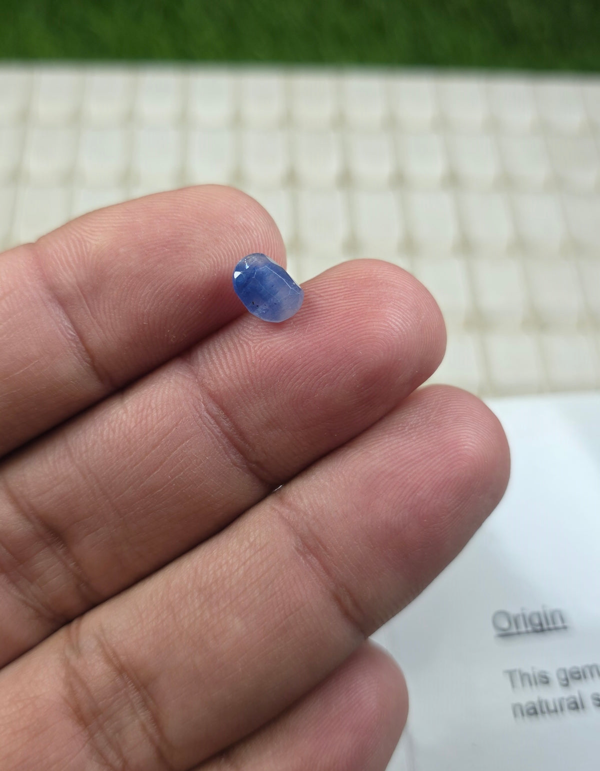 Natural Ceylon Neelam Stone With Lab Certificate