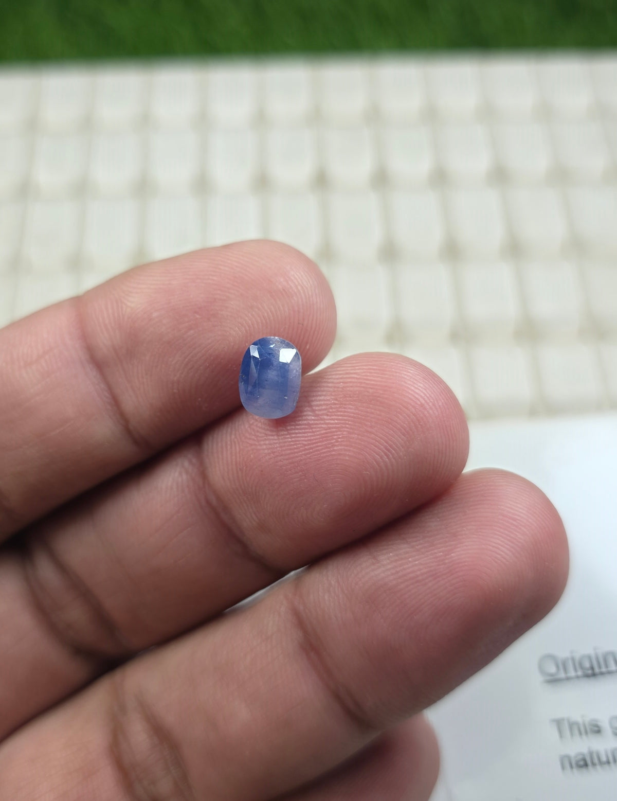 Natural Ceylon Neelam Stone With Lab Certificate