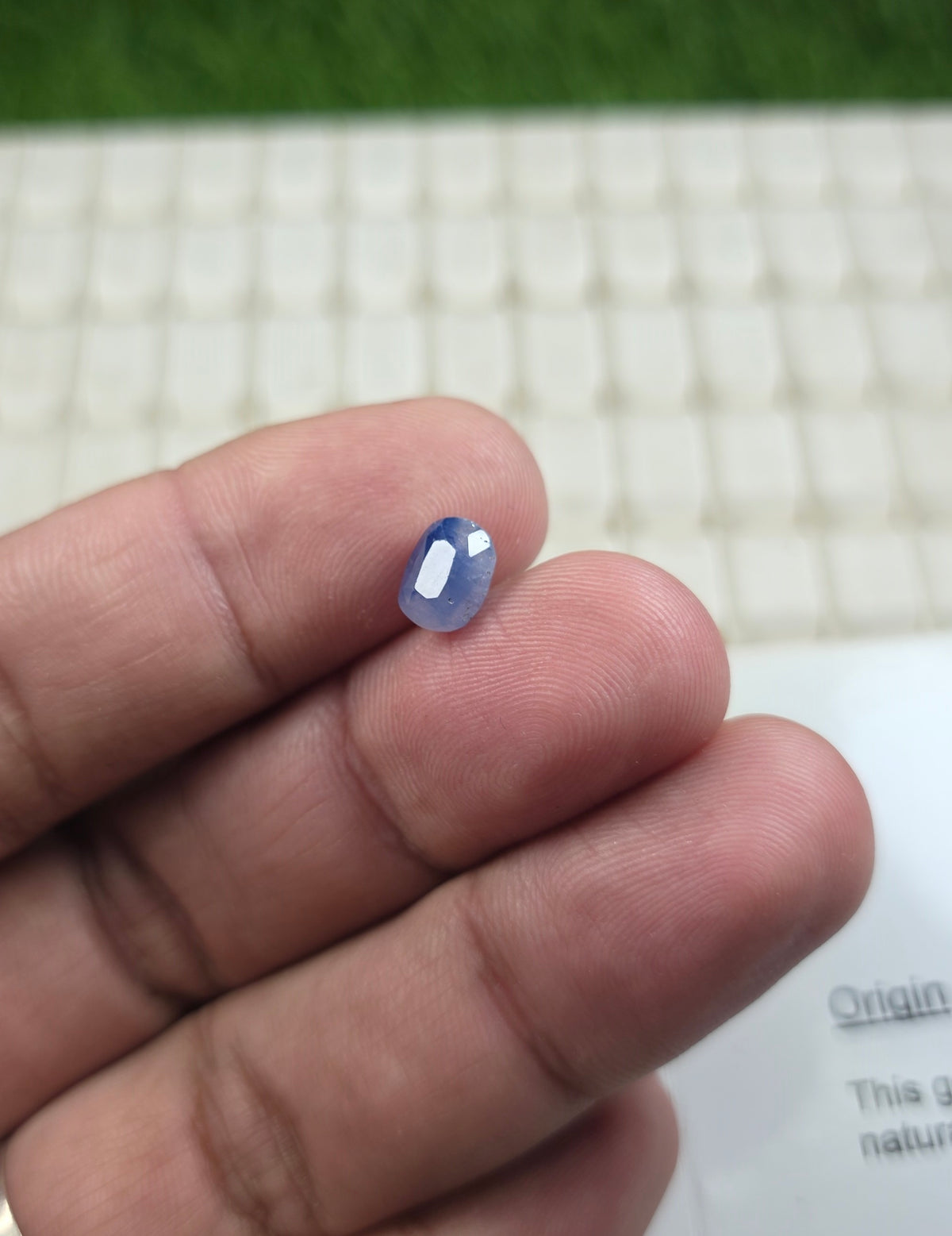 Natural Ceylon Neelam Stone With Lab Certificate
