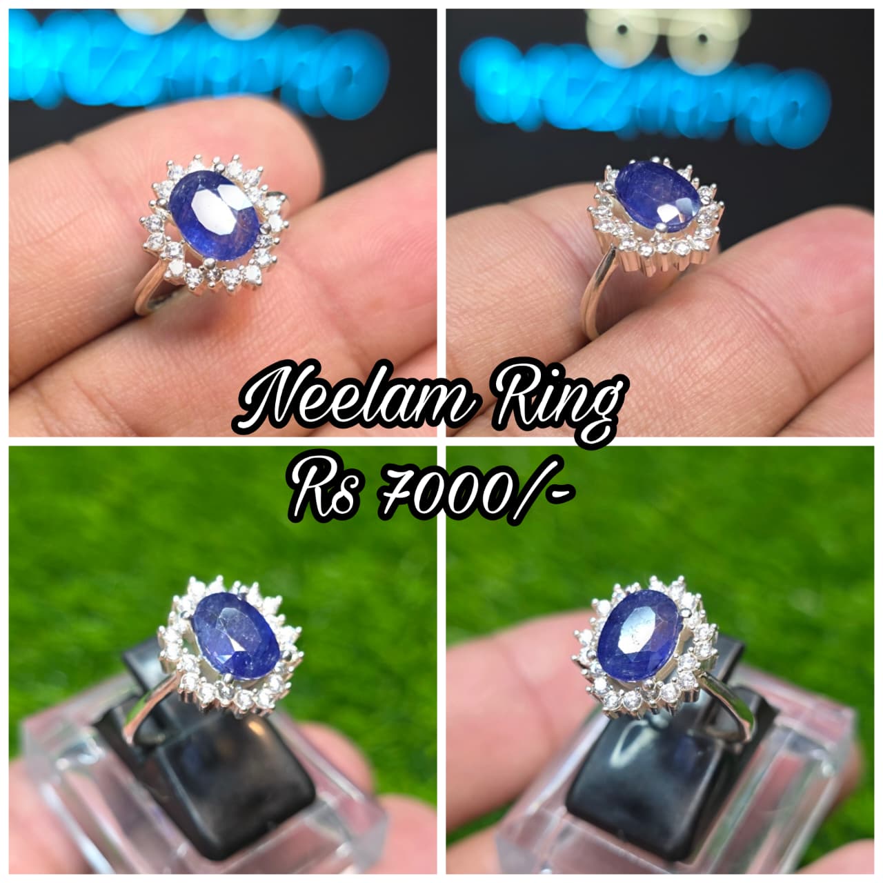 Premium Quality Neelam Ring (Ladies)