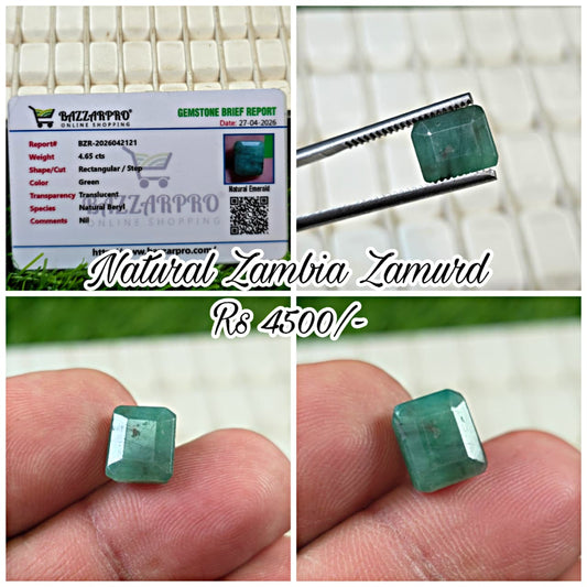 Premium Quality Zambia Zamurd With Lab Certificate