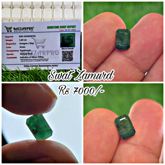 Natural Swat Zamurd Stone With Lab Certificate