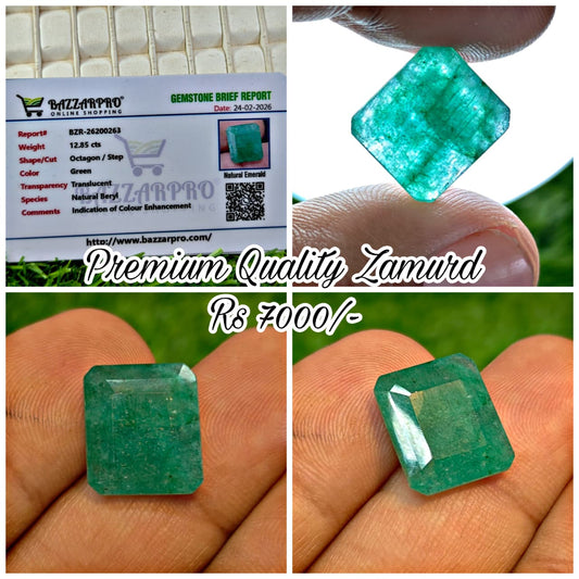 Premium Quality Zambian Zamurd With Lab Certifice