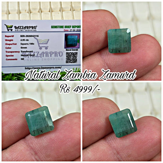 Premium Quality Zambia Zamurd With Lab Certificate
