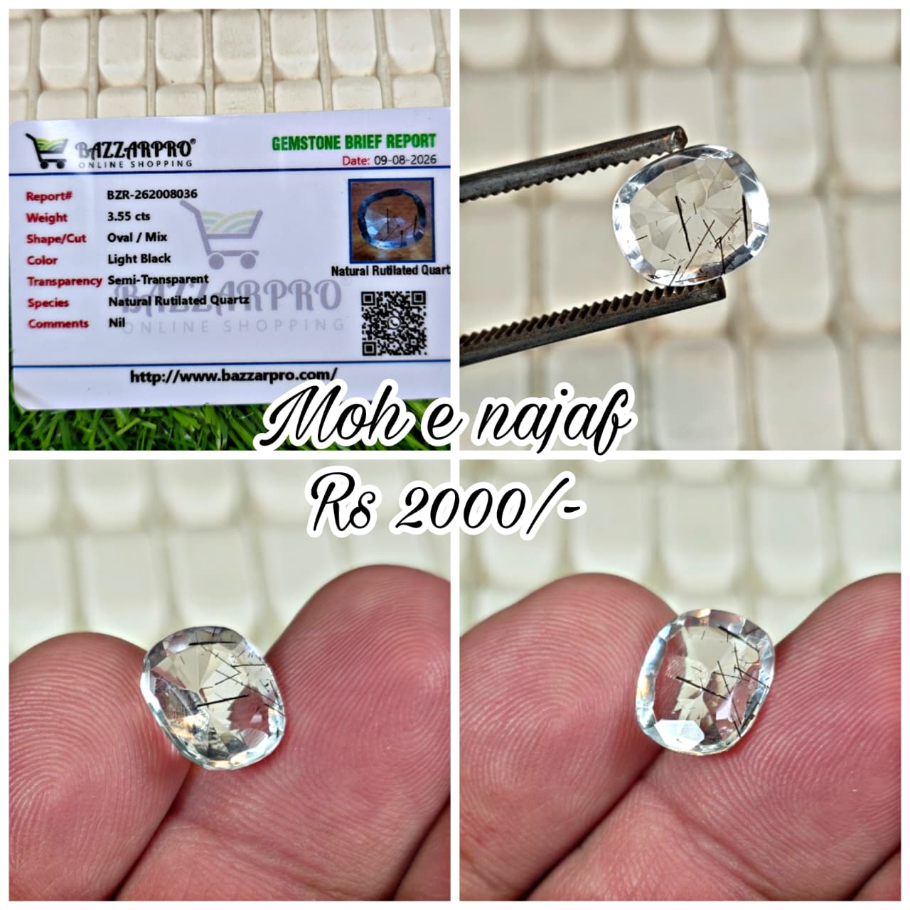 Premium Quality Moh e Najaf Stone With Lab Certificate