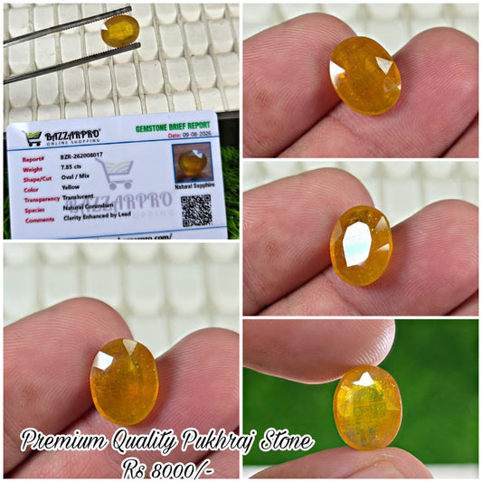 Premium Quality Pukhraj Stone With Lab Certificate