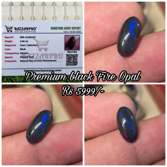 Natural Full Fire Opal Stone With Lab Certificate