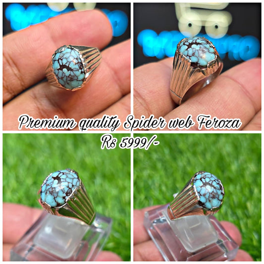 Premium Quality Spider Web Feroza Ring