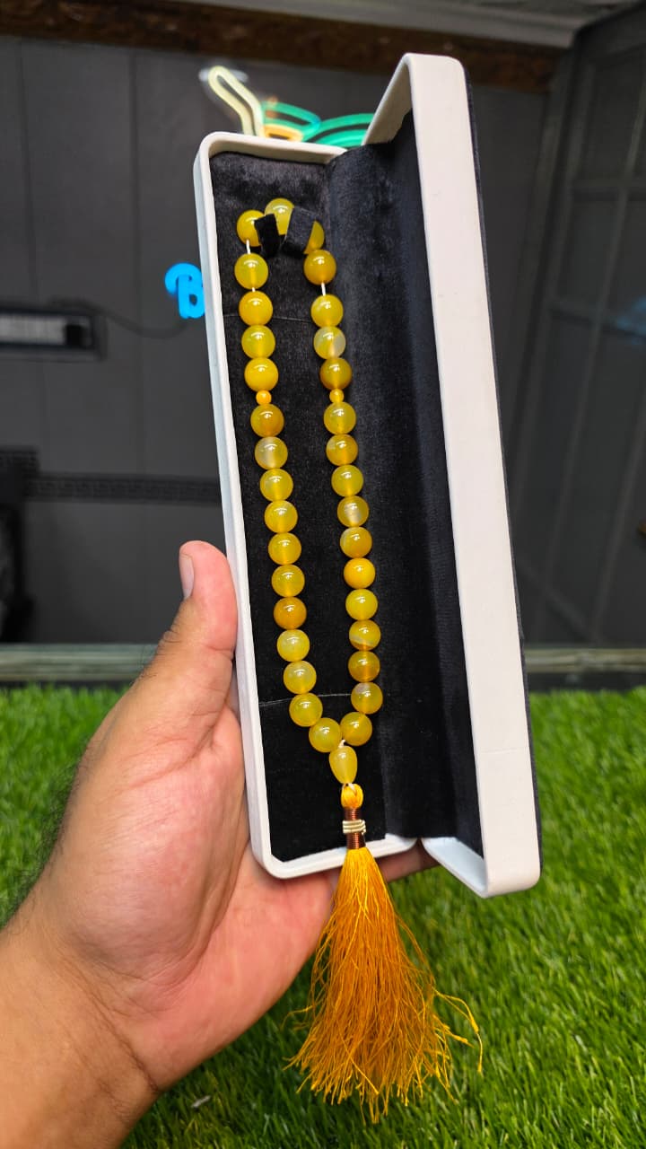 Natural Aqeeq Tasbeeh 33 Beads