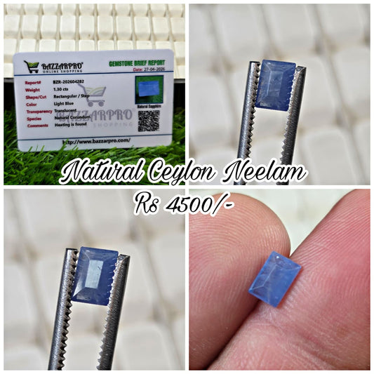 Premium Quality Ceylon Neelam With Lab Certificate