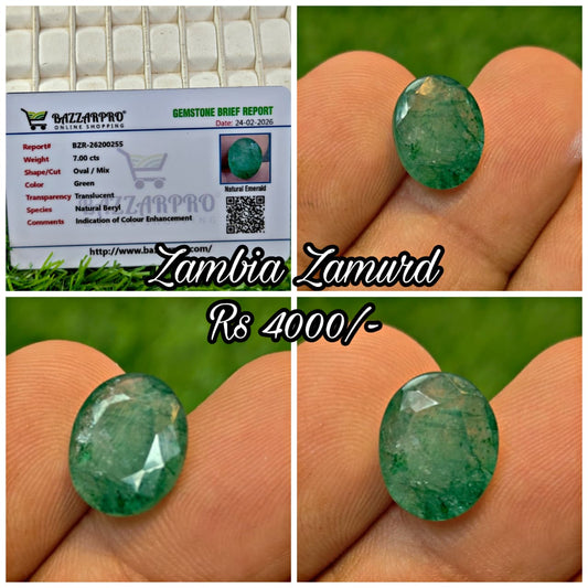 Premium Quality Zambian Zamurd With Lab Certifice