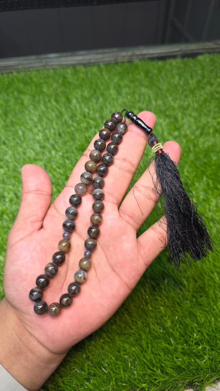Natural Aqeeq Tasbeeh 33 Beads