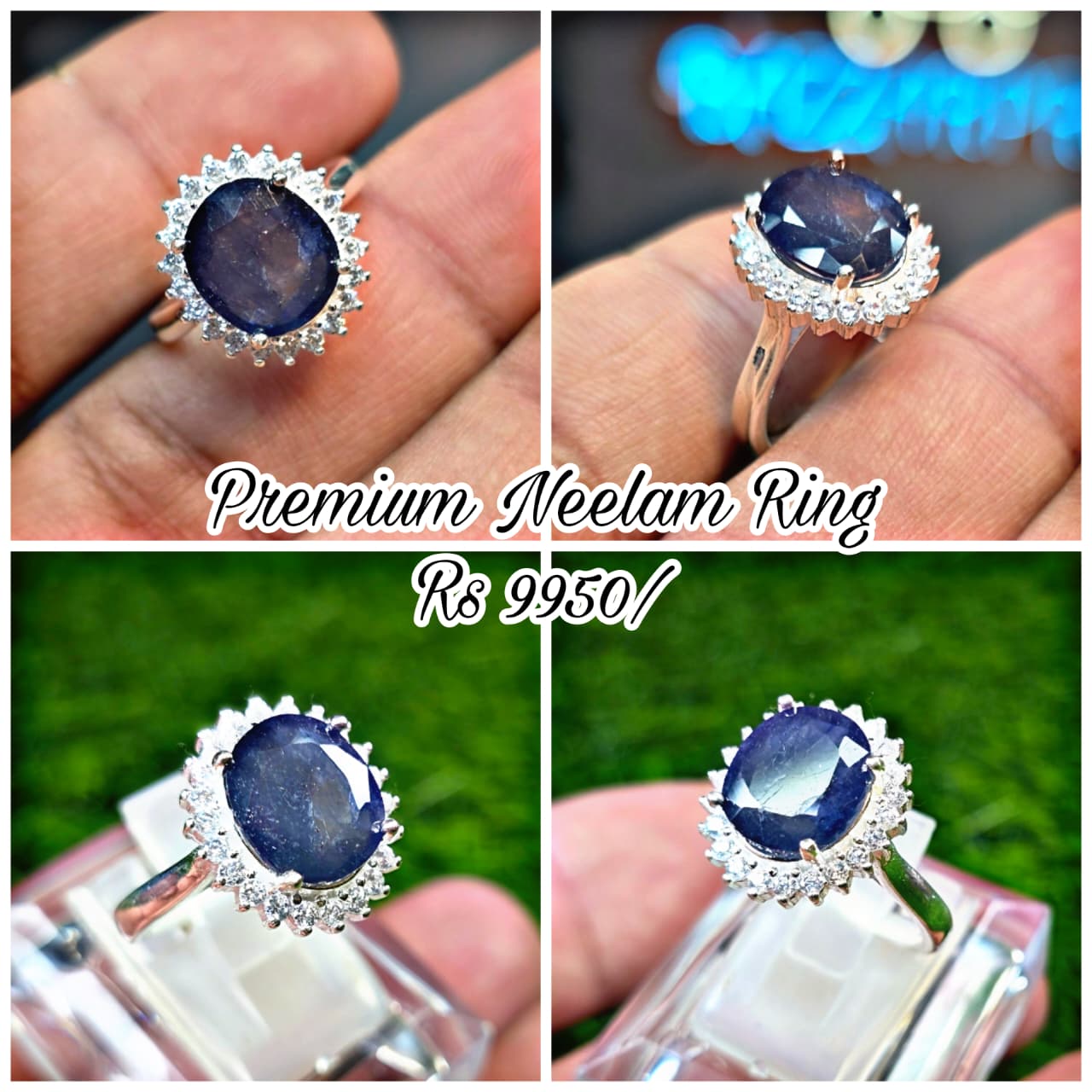 Premium Quality Neelam Ring (Ladies)