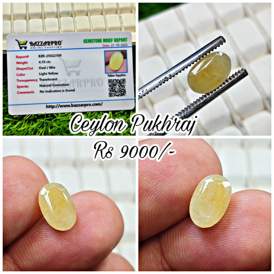 Premium Quality Ceylon Pukhraj With Lab Certificate