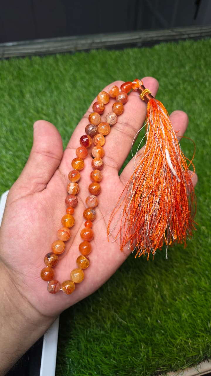 Natural Aqeeq Tasbeeh 33 Beads