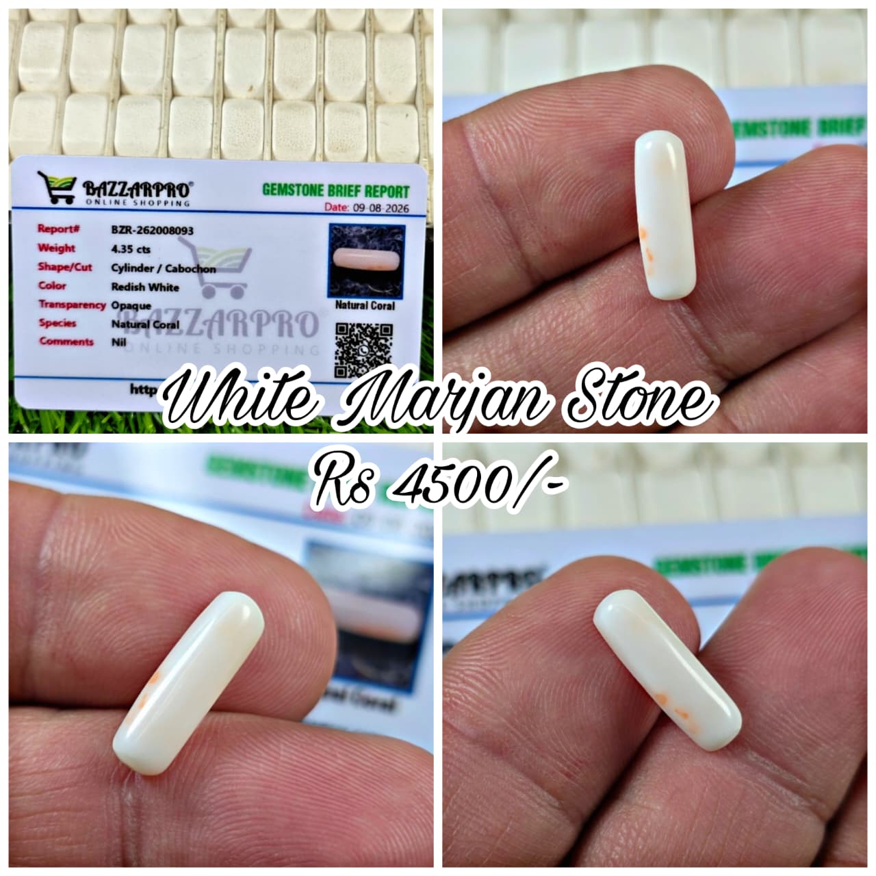 Premium Quality Marjan Stone With Lab Certificate