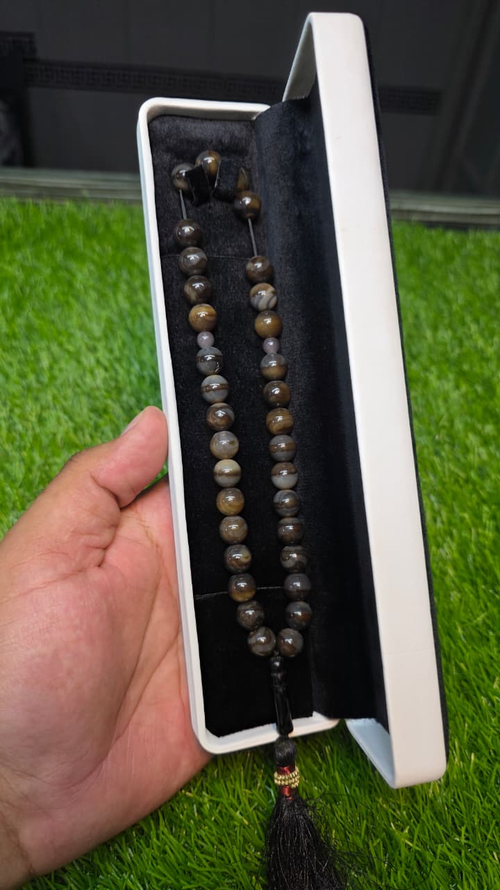 Natural Aqeeq Tasbeeh 33 Beads