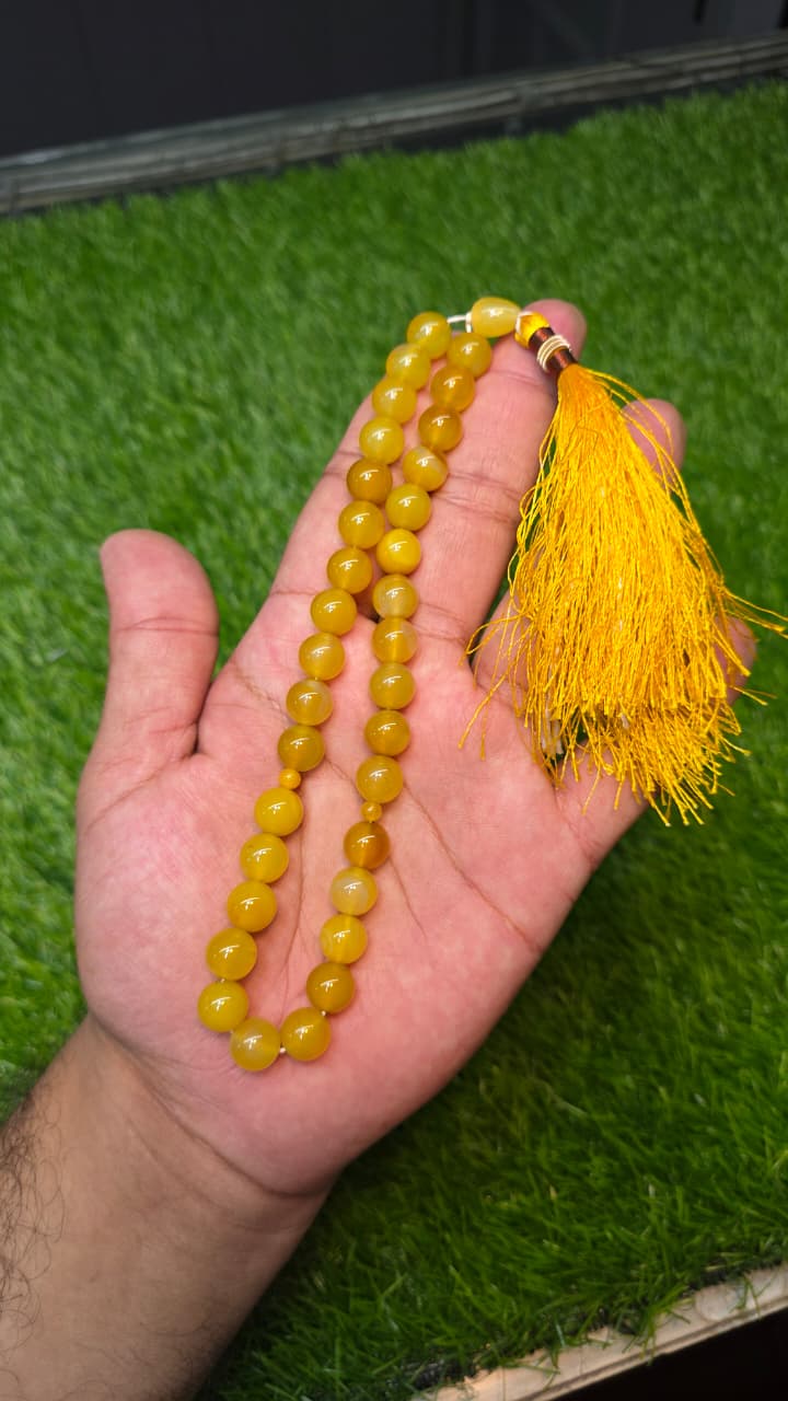 Natural Aqeeq Tasbeeh 33 Beads
