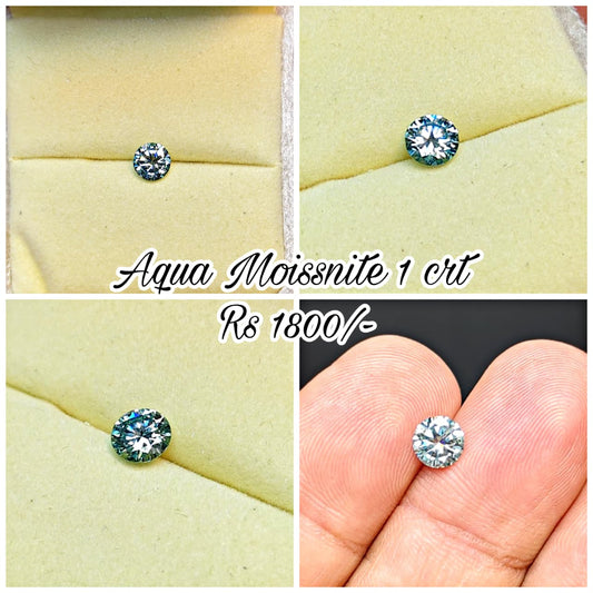 Aqua Color Moissanite