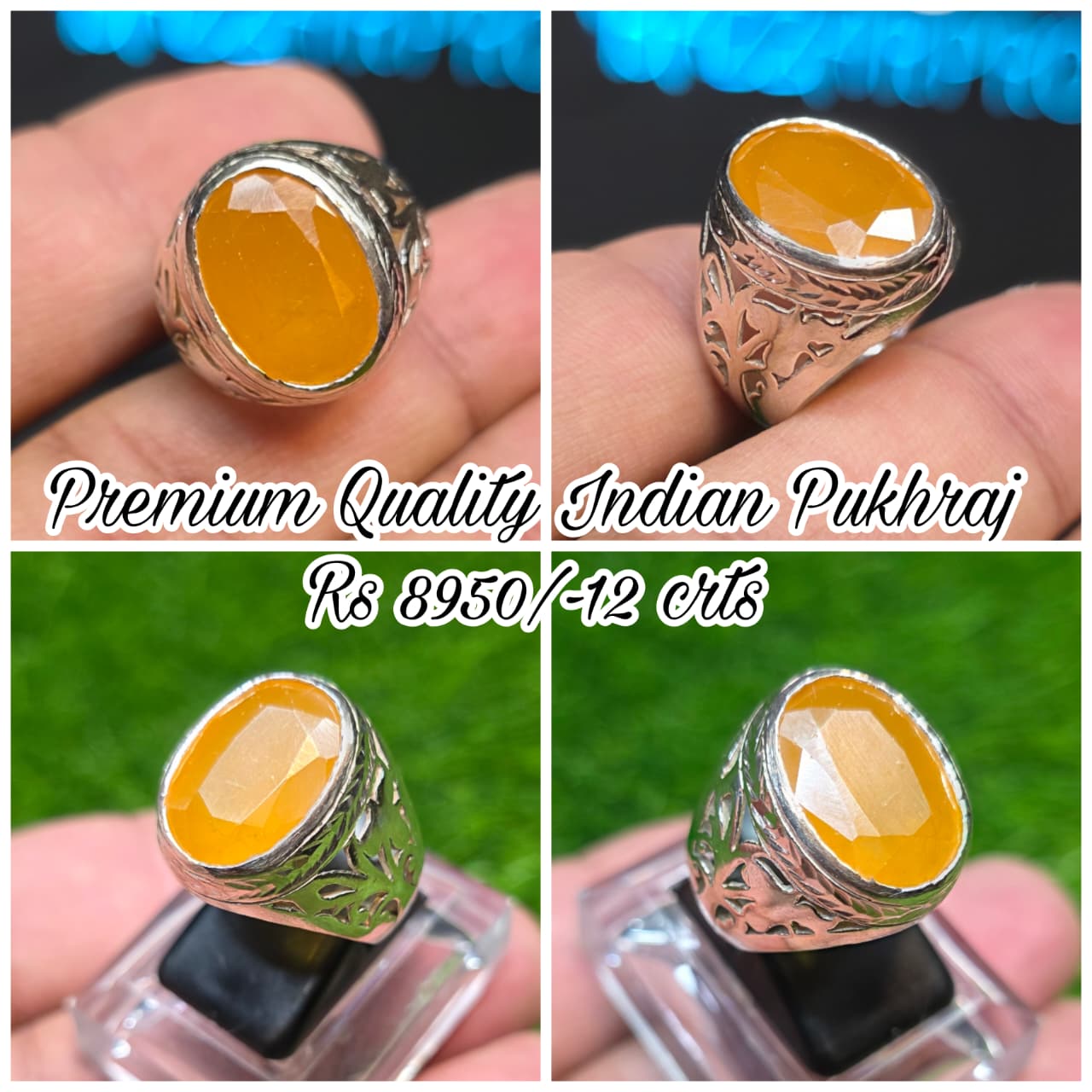 Premium Quality Indian Pukhraj Ring