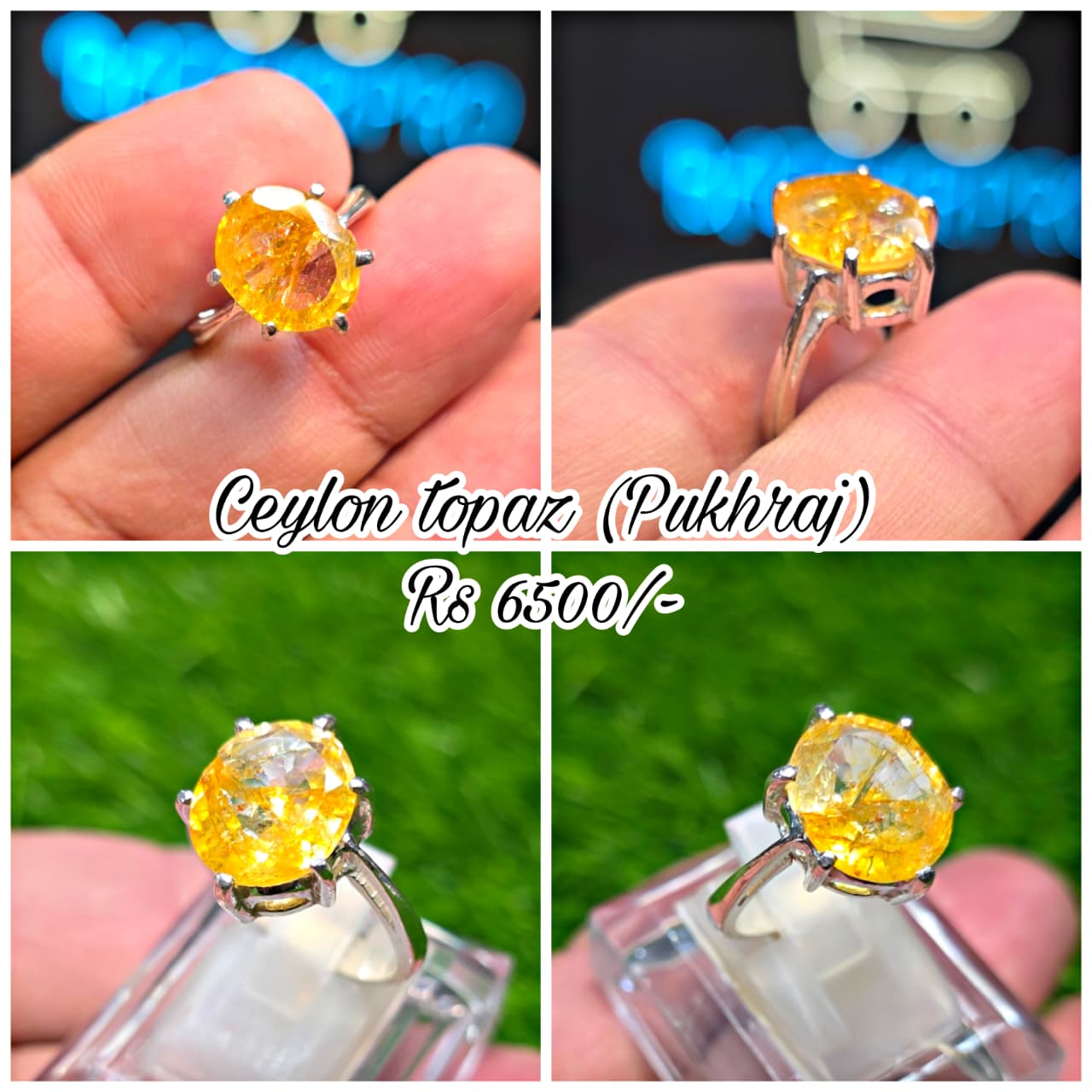 Premium Quality Ceylon Topaz Ring