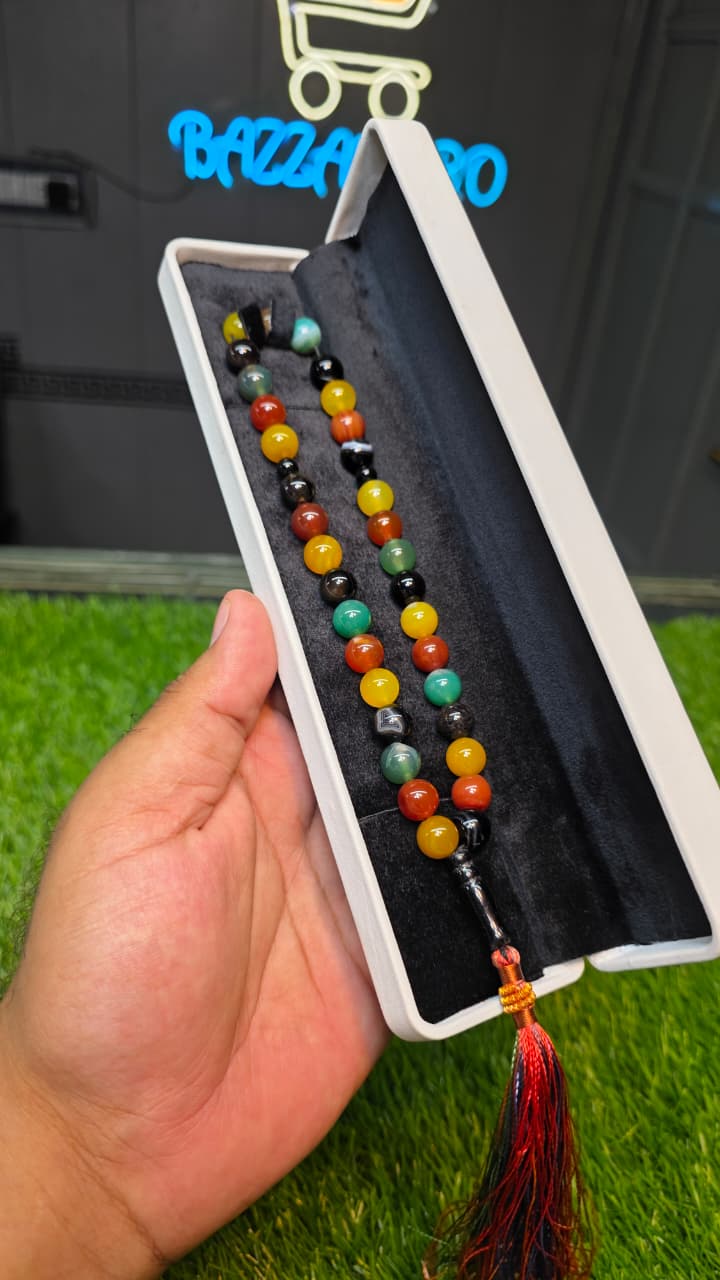 Natural Aqeeq Tasbeeh 33 Beads