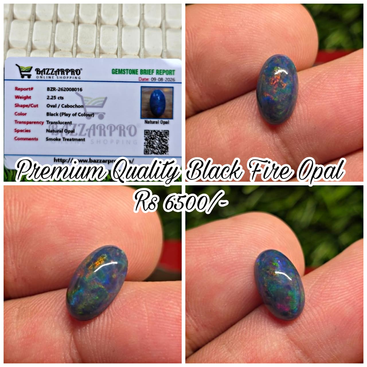 Premium Quality Opal Stone With Lab Certificate
