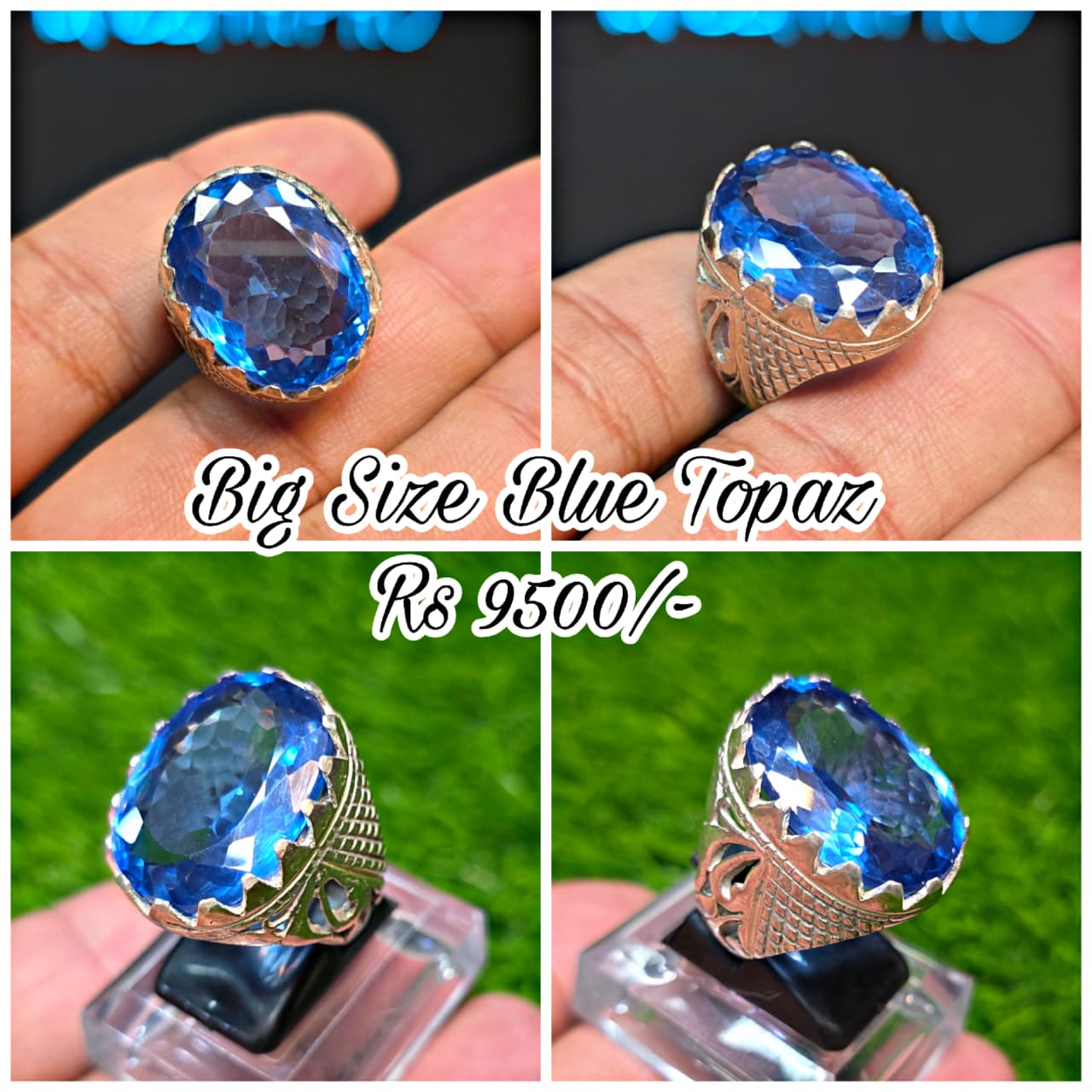 Premium Quality Blue Topaz Ring