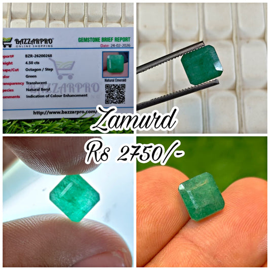 Premium Quality Zambian Zamurd With Lab Certifice