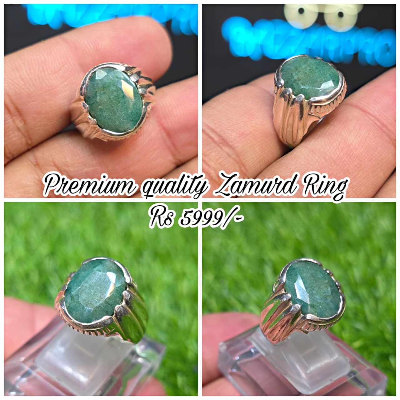 Premium Quality Zambia Zamurd Ring