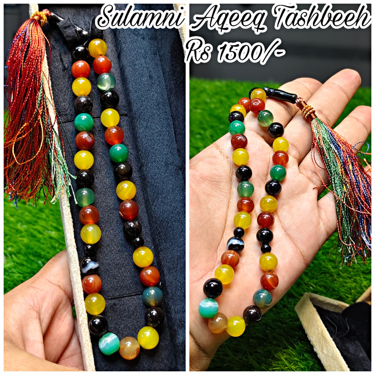 Sulemani Aqeeq Tasbeeh (Original Stone)