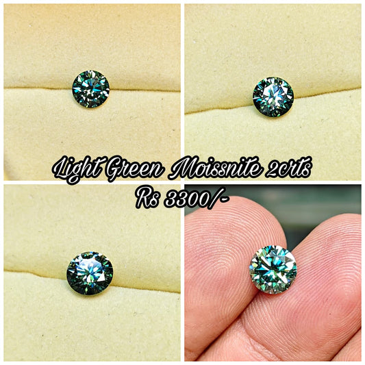 Light Green Color Moissanite