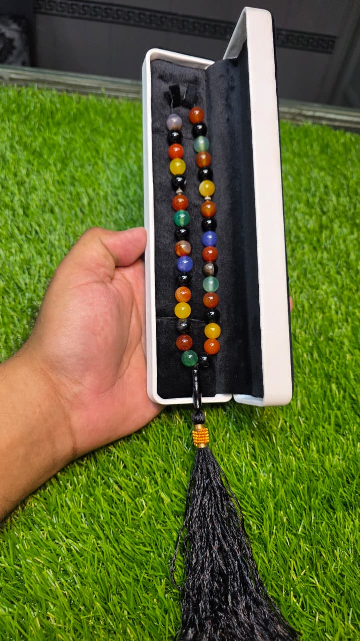 Natural Aqeeq Tasbeeh 33 Beads