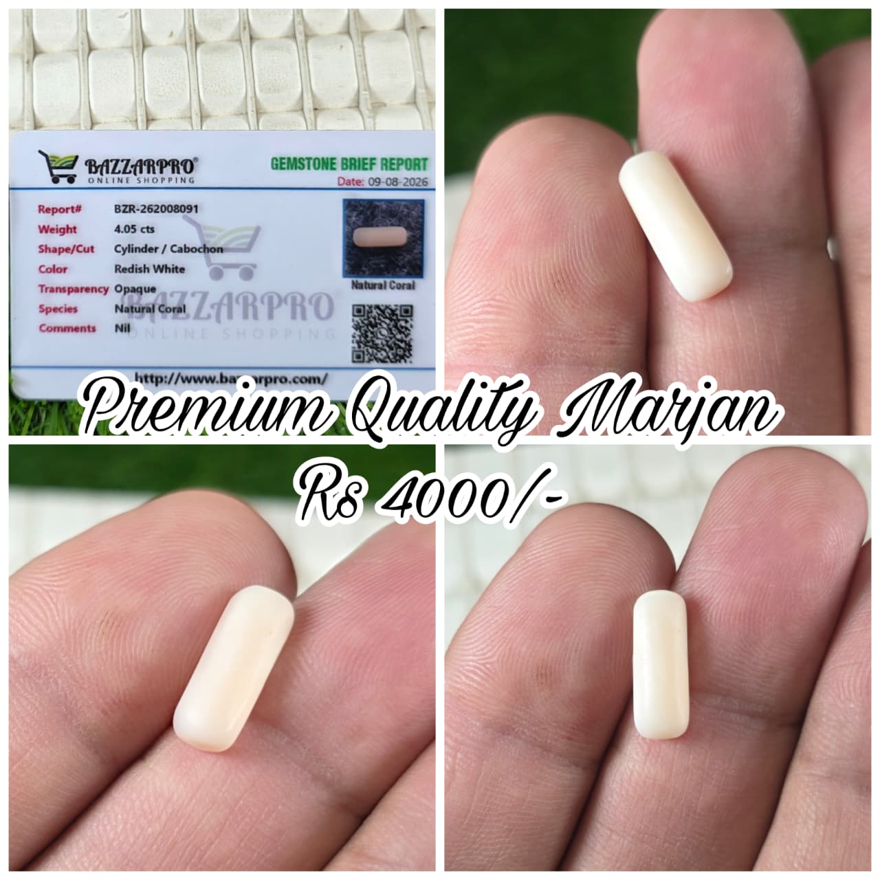Premium Quality Marjan Stone With Lab Certificate