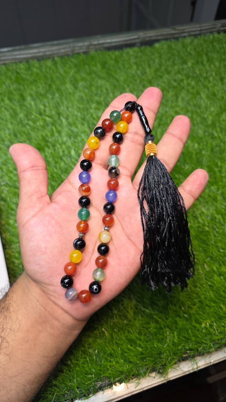 Natural Aqeeq Tasbeeh 33 Beads