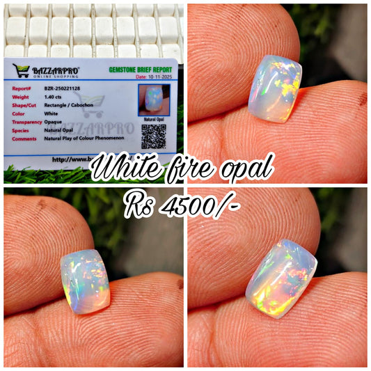 White Fire Opal With Lab Certificate