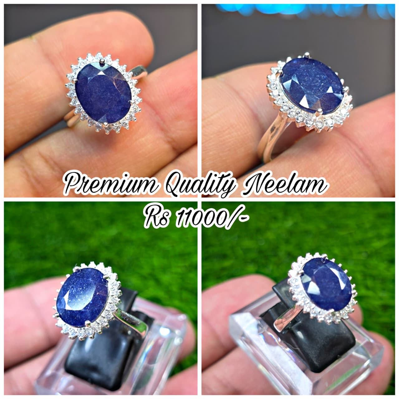 Premium Quality Neelam Ring (Ladies)