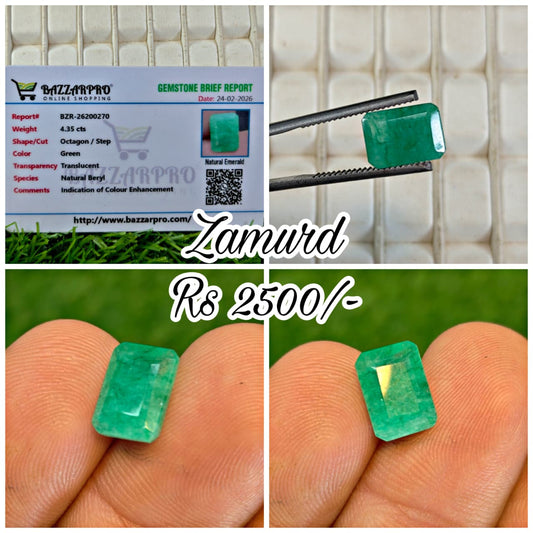Premium Quality Zambian Zamurd With Lab Certifice