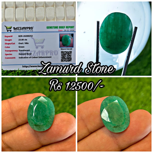 Premium Quality Zambian Zamurd With Lab Certifice