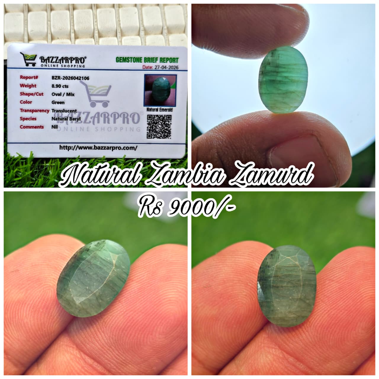 Premium Quality Zamurd With Lab Certificate