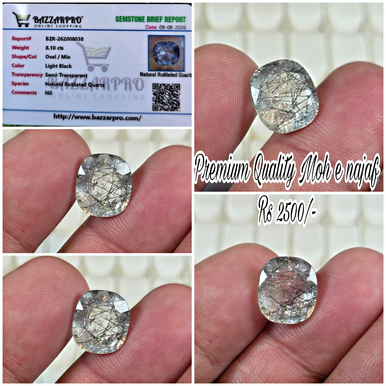 Premium Quality Moh e Najaf Stone With Lab Certificate