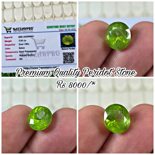 Premium Quality Peridot Stone With Lab Certificate
