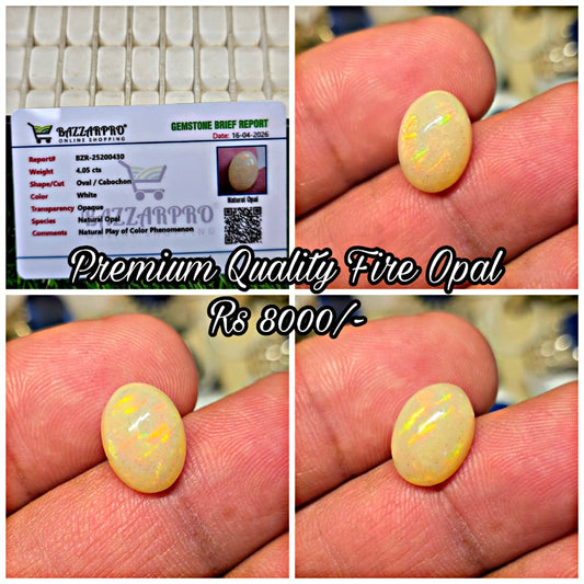 Natural Full Fire Opal Stone With Lab Certificate