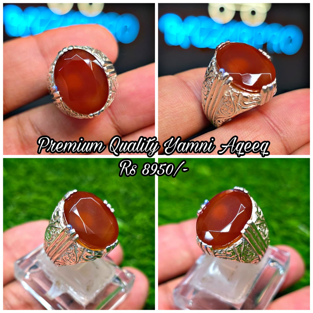Premium Quality Yamni  Aqeeq Ring