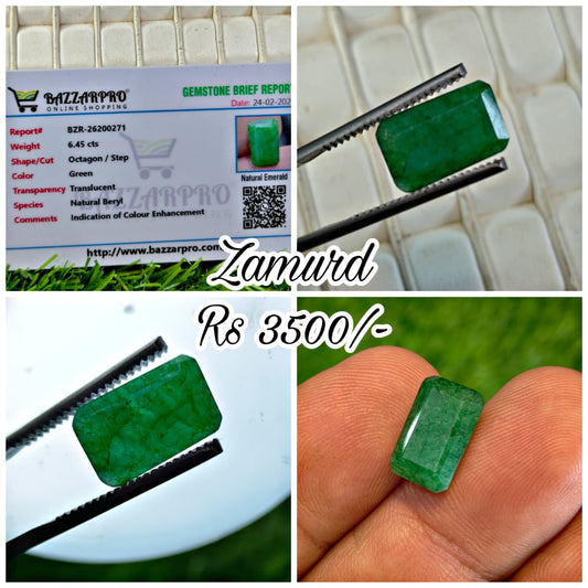 Premium Quality Zambian Zamurd With Lab Certifice