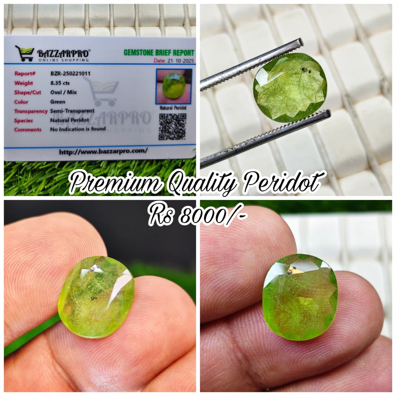 Premium Quality Peridot With Lab Certificate